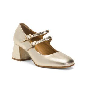 OROSCURO Platinum Made In Italy Leather Heeled Ballerina Shoes